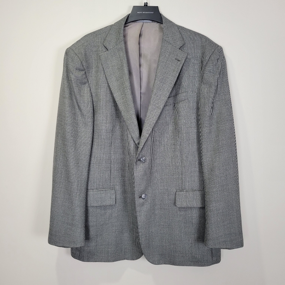 Oscar De La Renta Mens 100% Wool Blazer Gray 46L Sport Coat